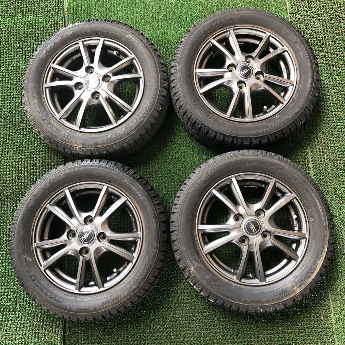 定番，人気セール MB993-311 トーヨー GARIT 5 バリ溝155/65R13 73Q 4本 社外 NIRVANA 4.00B 4穴 100 +42 71mm モコ ルークス スピアーノ フレアワゴン 等(スタッドレスタイヤ)｜売買されたオークション情報、yahooの商品情報をア 4穴