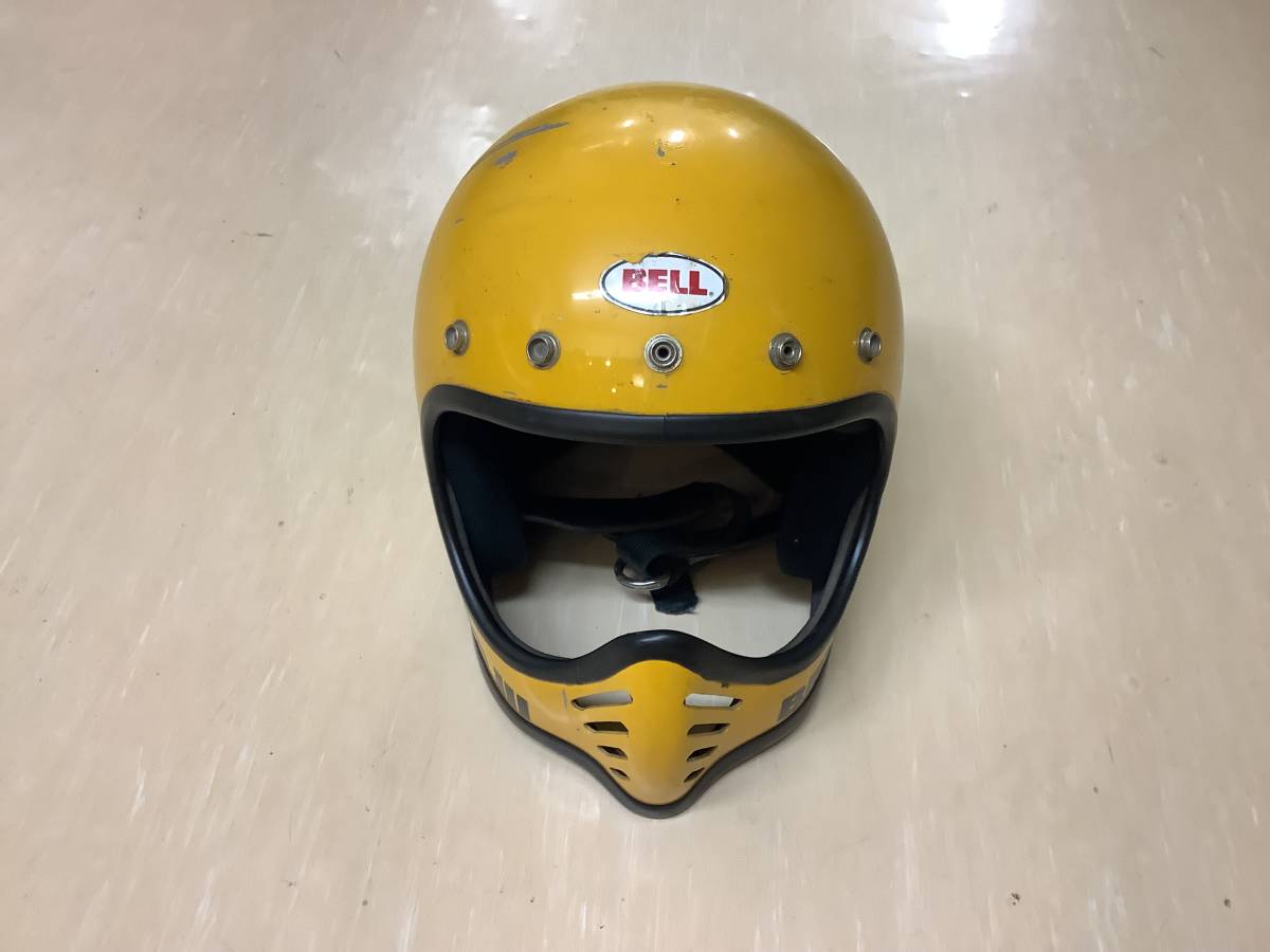 もも BELL MOTO3 58cm/ M イエロービンテージヘルメットフルフェイスvmx