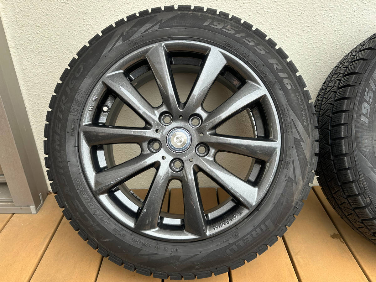 F55 F56 MINI F57 195⁄55R16 スタッドレス ミニクーパー バリ山4本セット > スタッドレスタイヤホイールセット(輸入車用) ミニ3ドア、5ドアのF55、F56、F57などに装着できる16インチ 6.5J 輸入 中古冬タイヤ4本☆BMW BMWスタッドレス MINI(F56⁄F55⁄F57