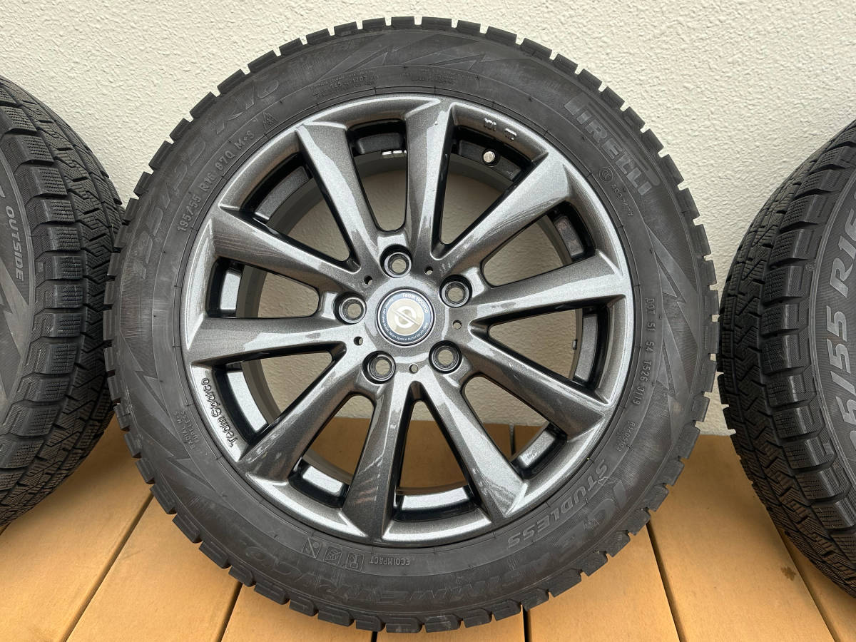 F55 F56 MINI F57 195⁄55R16 スタッドレス ミニクーパー バリ山4本セット > スタッドレスタイヤホイールセット(輸入車用) ミニ3ドア、5ドアのF55、F56、F57などに装着できる16インチ 6.5J 輸入 中古冬タイヤ4本☆BMW BMWスタッドレス MINI(F56⁄F55⁄F57