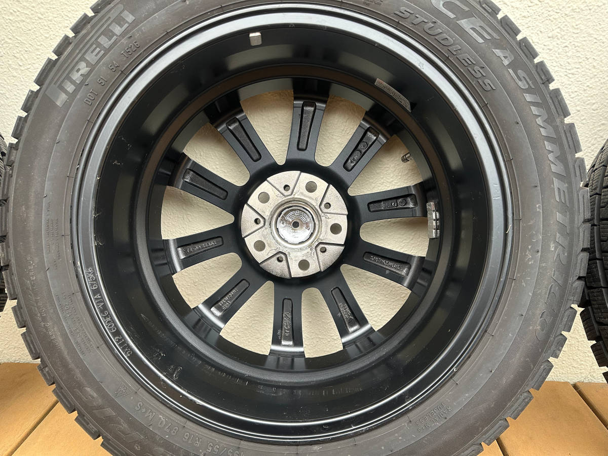 F55 F56 MINI F57 195⁄55R16 スタッドレス ミニクーパー バリ山4本セット > スタッドレスタイヤホイールセット(輸入車用) ミニ3ドア、5ドアのF55、F56、F57などに装着できる16インチ 6.5J 輸入 中古冬タイヤ4本☆BMW BMWスタッドレス MINI(F56⁄F55⁄F57