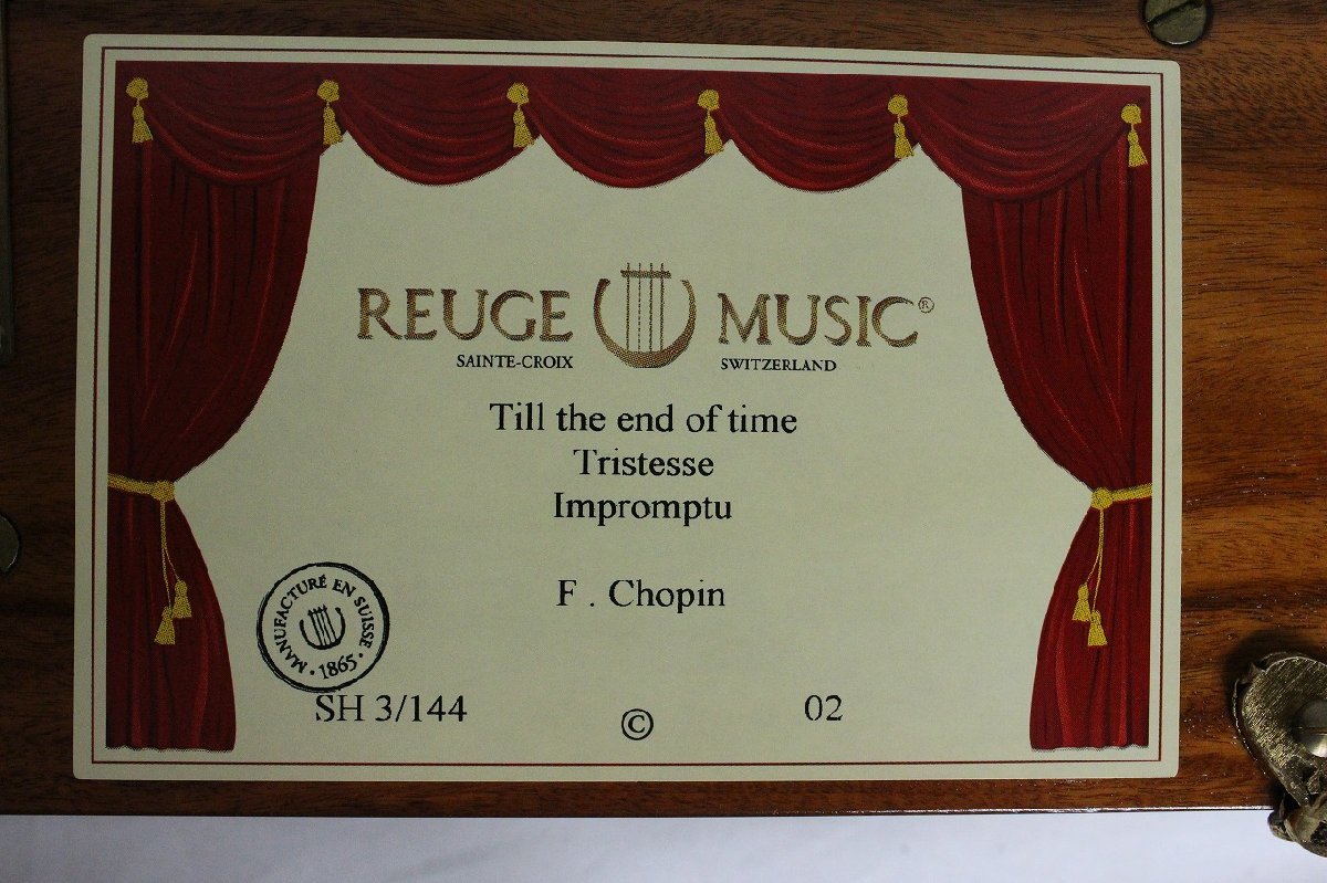 REUGE MUSIC オルゴール - リュージュ Yahoo!オークション : 「reuge 