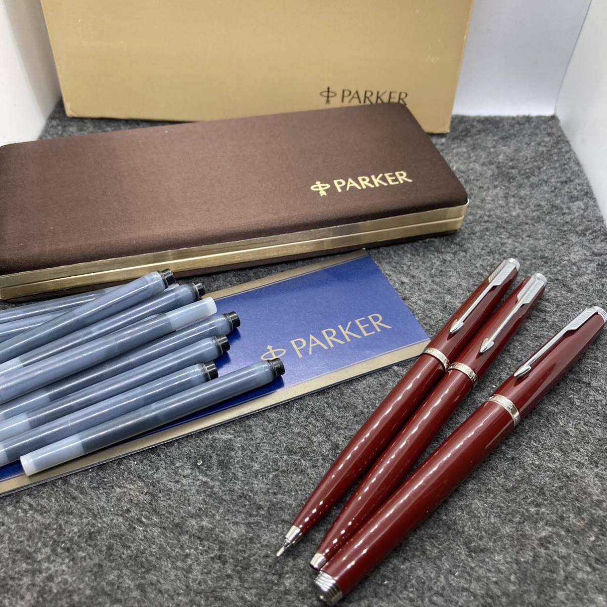 PE915□3本セット PARKER パーカー 万年筆 シャープペンシル