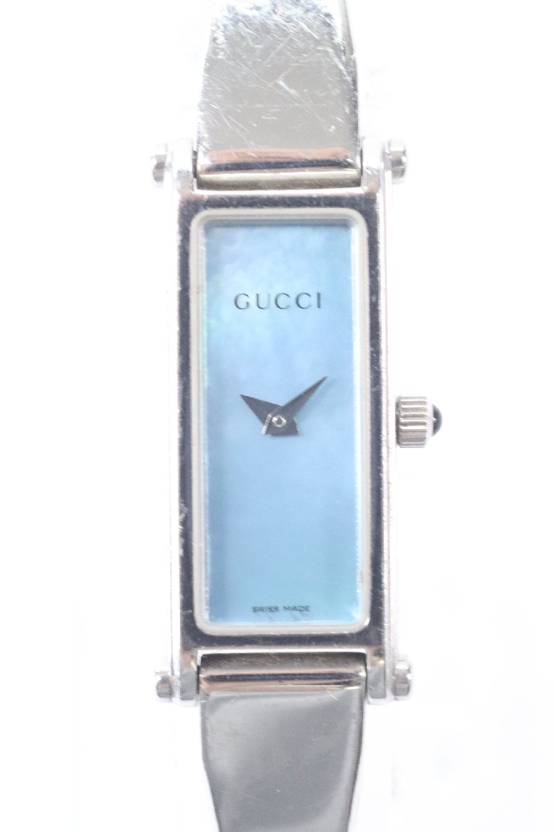 超希少　未使用級　KOOKAI　バングルウォッチ　腕時計　ドーム型　稼働　ブルー GUCCI グッチ 1500L バングルウォッチ クォーツ レディース 腕時計