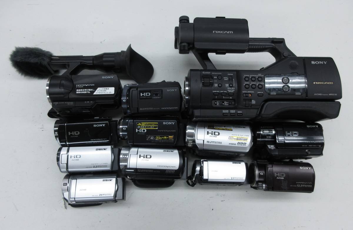 (4140Y)ジャンク SONY HDR-CX180 HDR-HC9 HDR-PJ800 NEX-EA50J等 ソニー まとめてセット 12点 動作未確認 同梱不可