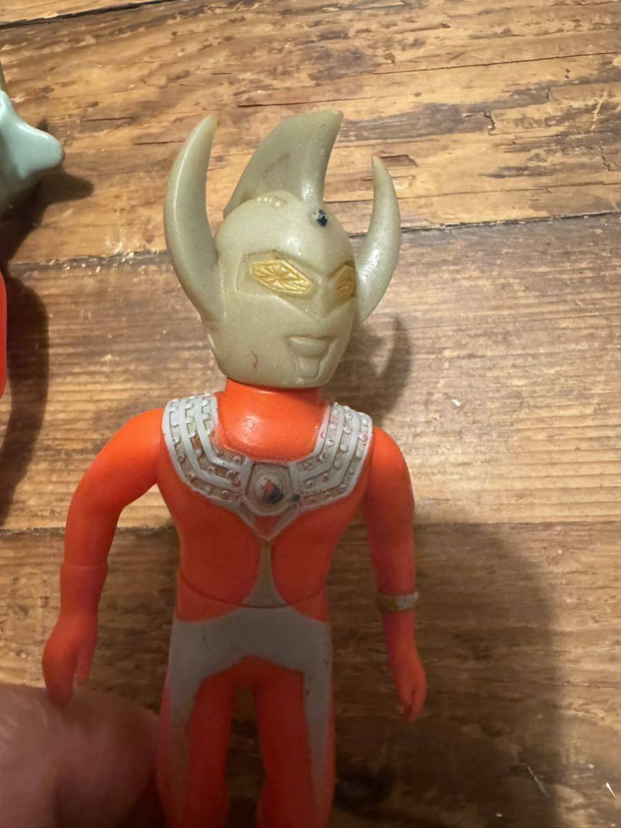 ソフビ人形 3体セット 当時物 帰ってきたウルトラマン マット隊員 MAT