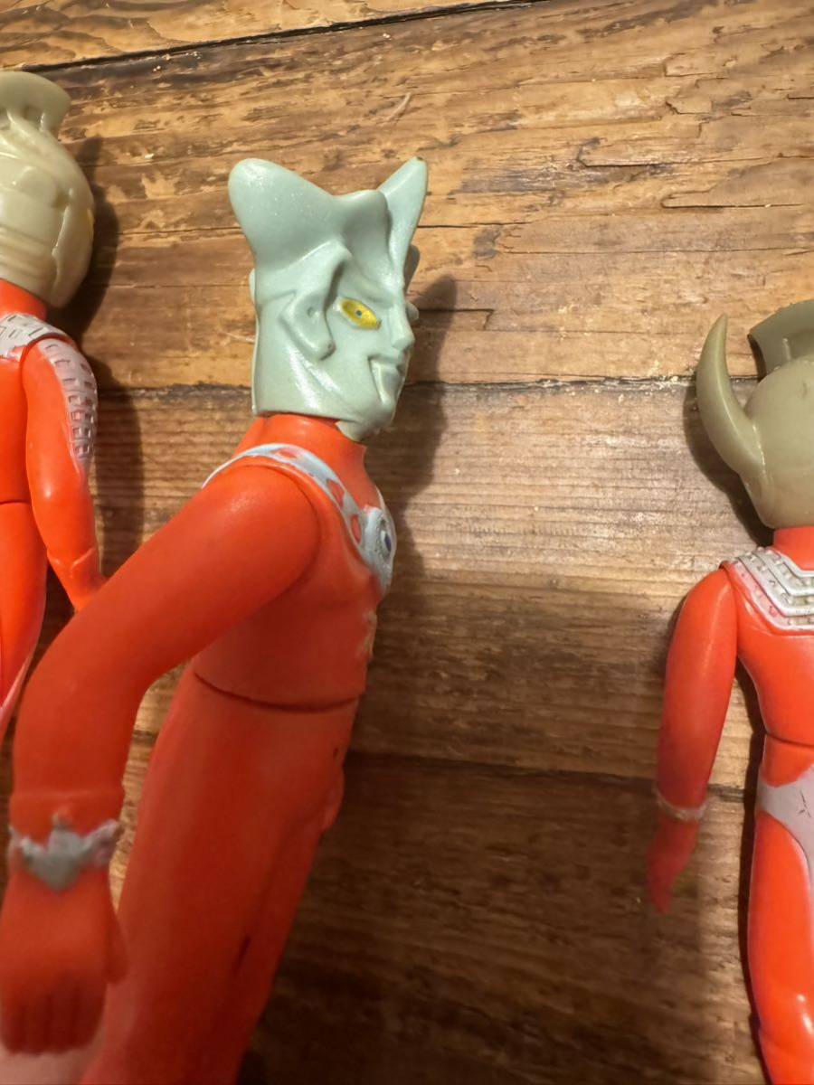 ソフビ人形 3体セット 当時物 帰ってきたウルトラマン マット隊員 MAT