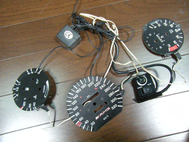 希少 当時物 ベンツ W124 AMG，ROLEXロゴ入スピードメーター、タコメーター、コンビメーター 検索 ELメーター ロリンザー ブラバス E500E TE