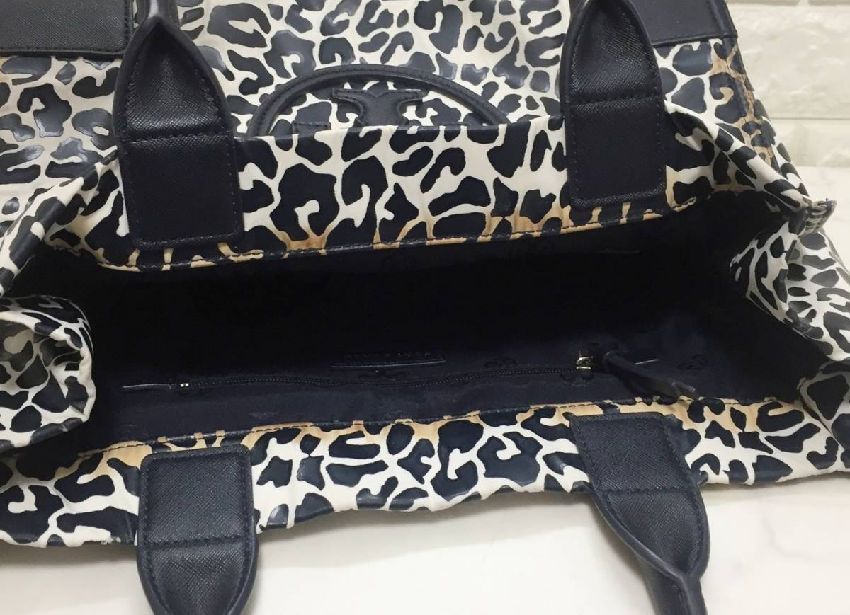 no18522 Tory Burch トリーバーチ レオパード ヒョウ柄 レザー PVC 