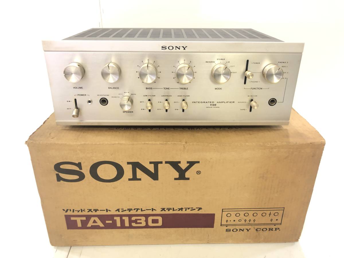Y1203‐1【SONY/ソニー】プリメインアンプ TA-1130 元箱付き 通電OK
