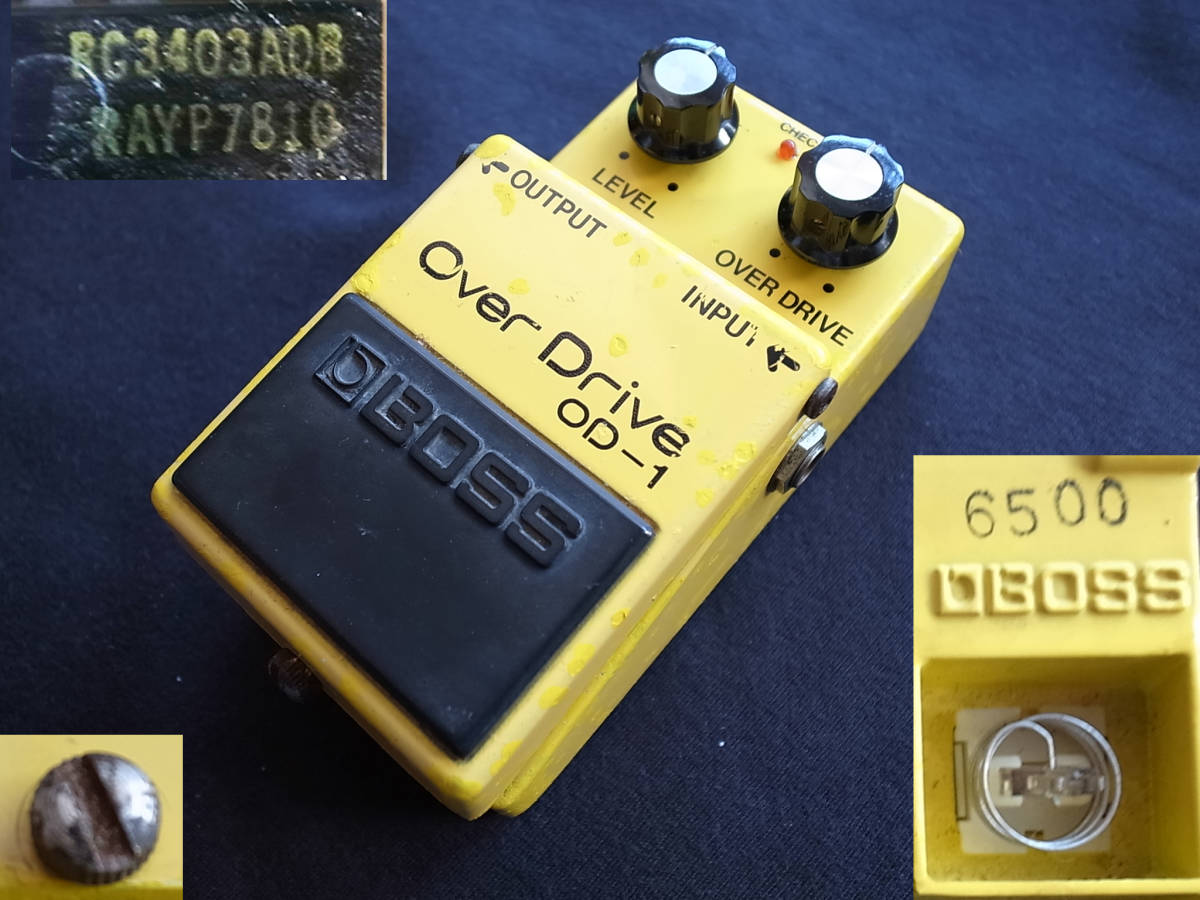 名機 ☆ BOSS ボス エフェクター 銀ネジ OD-1 Over Drive オーバー
