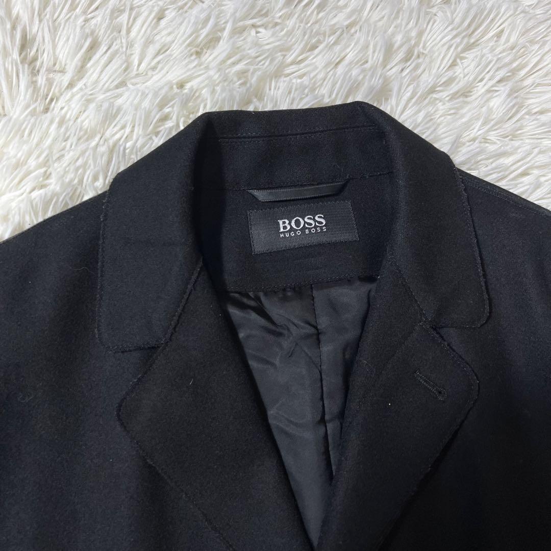 美品 HUGO BOSS ヒューゴボス ダブルフェイス チェスターコート リバー 