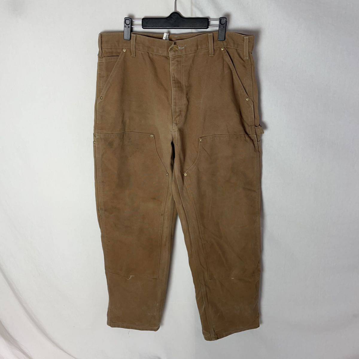 アメリカ製 カーハート ダックペインターパンツ ダブルニー 古着 36×30 