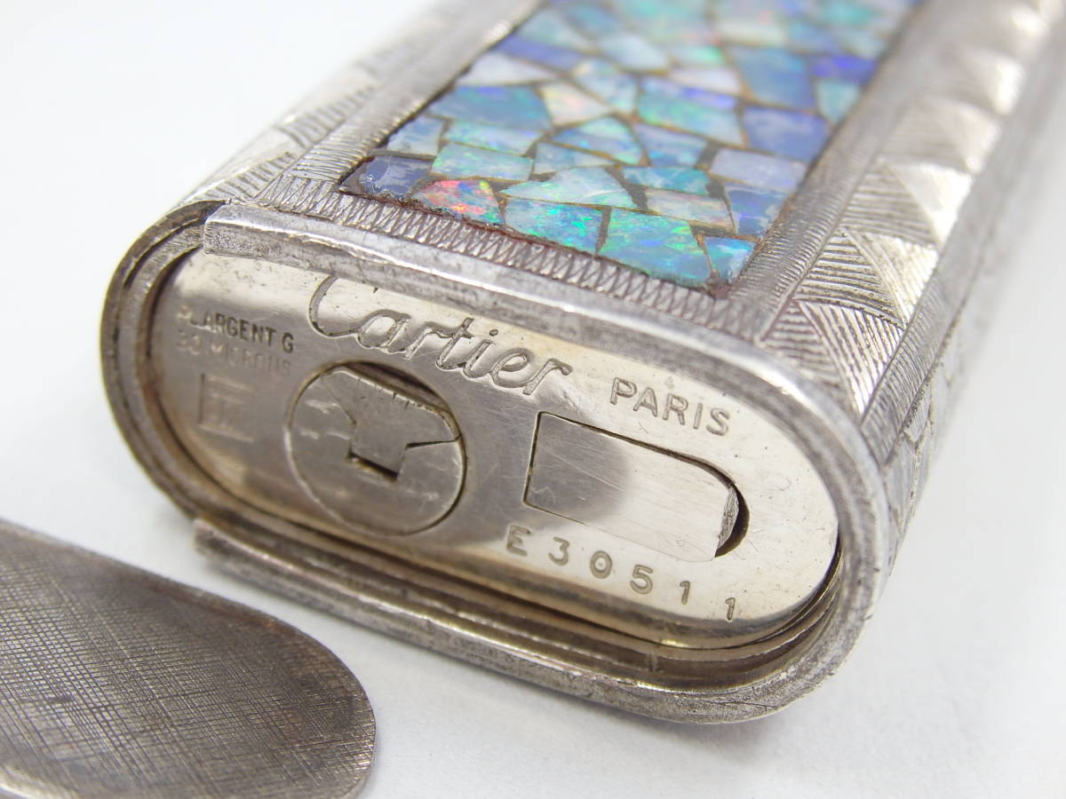 G49468 Cartier カルティエ ライター モザイクオパール カルティエ