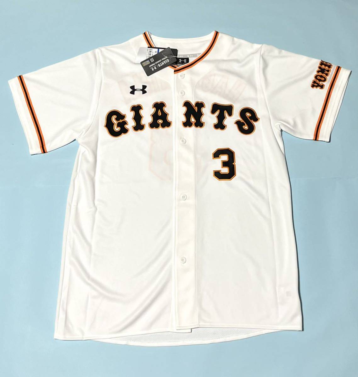 送料無料 タグ付新品 読売ジャイアンツ 長嶋茂雄選手ユニフォーム XLサイズ UNDER ARMOUR