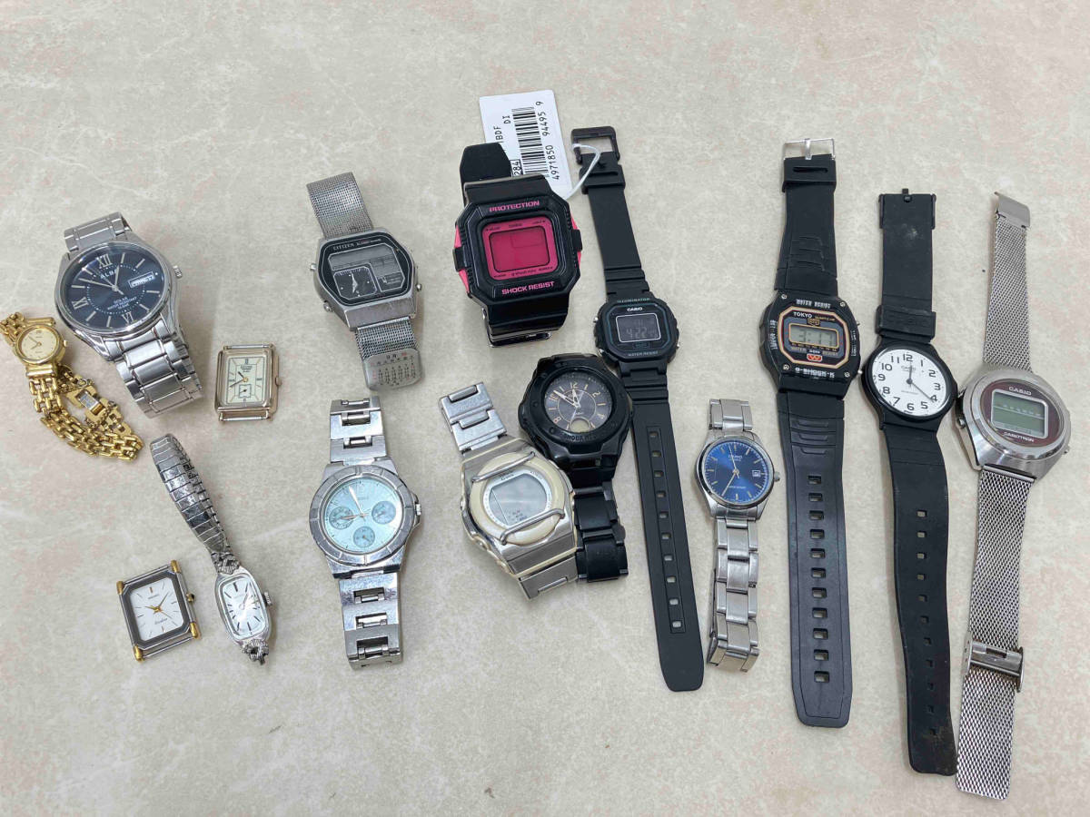 あ*ん様 大量腕時計 まとめ売り CASIO ALBA 他 ジャンク 1円スタート メンズ レディース 腕時計 15本 まとめ売り
