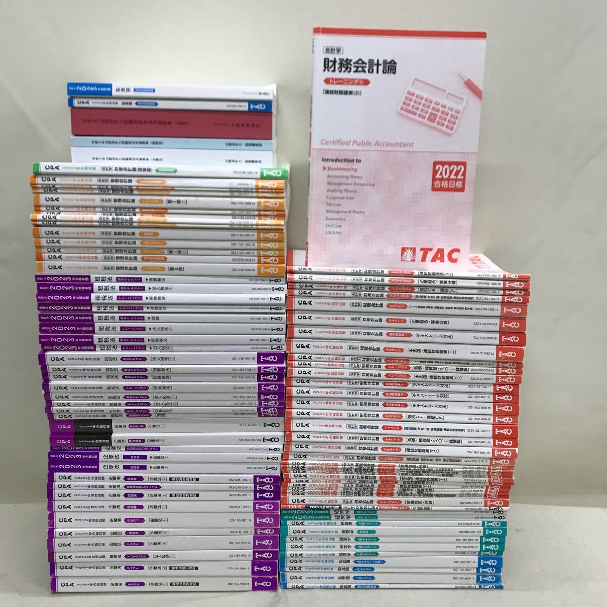 【3S03-556】送料無料 TAC CPA 2021-23合格目標 テキスト、問題集等 計93冊