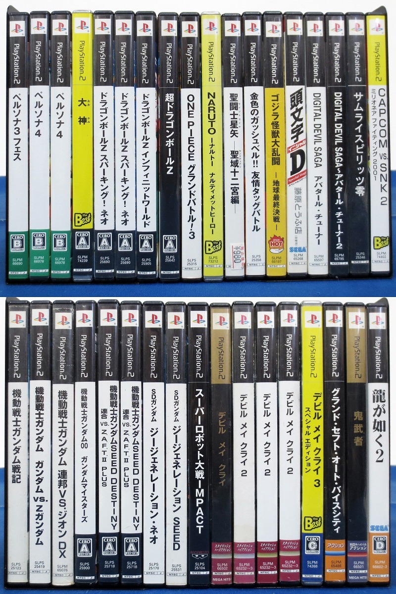 1円～☆PS2 ジャンクソフト まとめ売り 140本セット ※ジャンク・現状