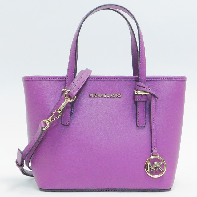 極美品MICHAELKORSマイケルコース ミニハンドバッグ ミニトートバッグ ショルダーバッグ 紫