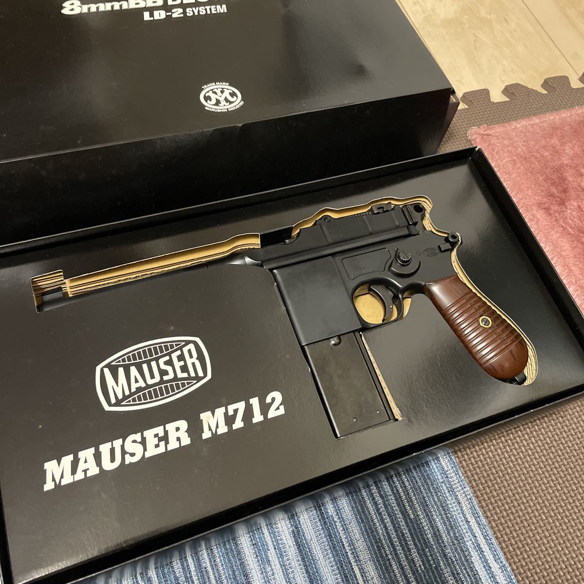 マルシン モーゼルM712 8㎜BBブローバック ガスブローバック ブラック