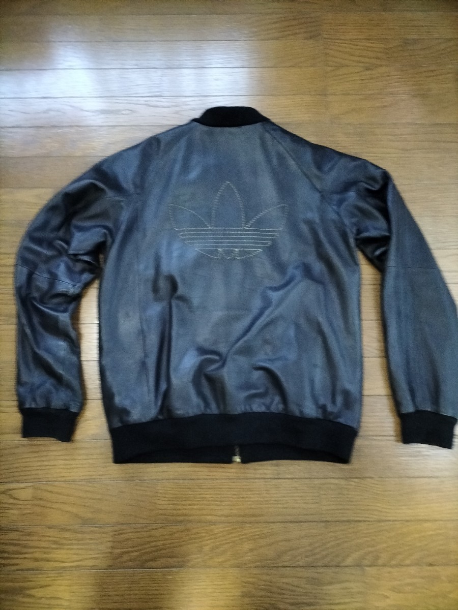 adidas アディダス ラム レザー ジャケット BLACK