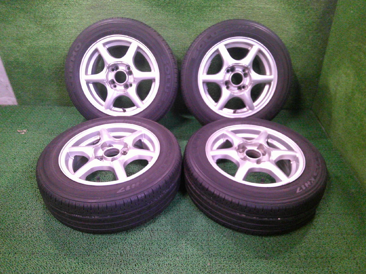 コンパクトカーに!! メーカー不明 14ｘ6J OFF38 175/65R14 AW付 4穴 夏タイヤ 売切!!