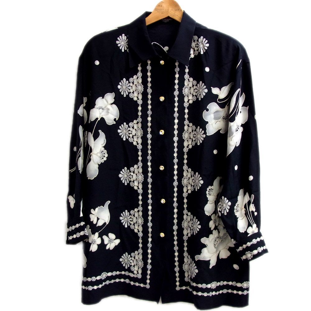 美品 定価12万円○LEONARD FASHION レオナール ブラウス シャツ シルク