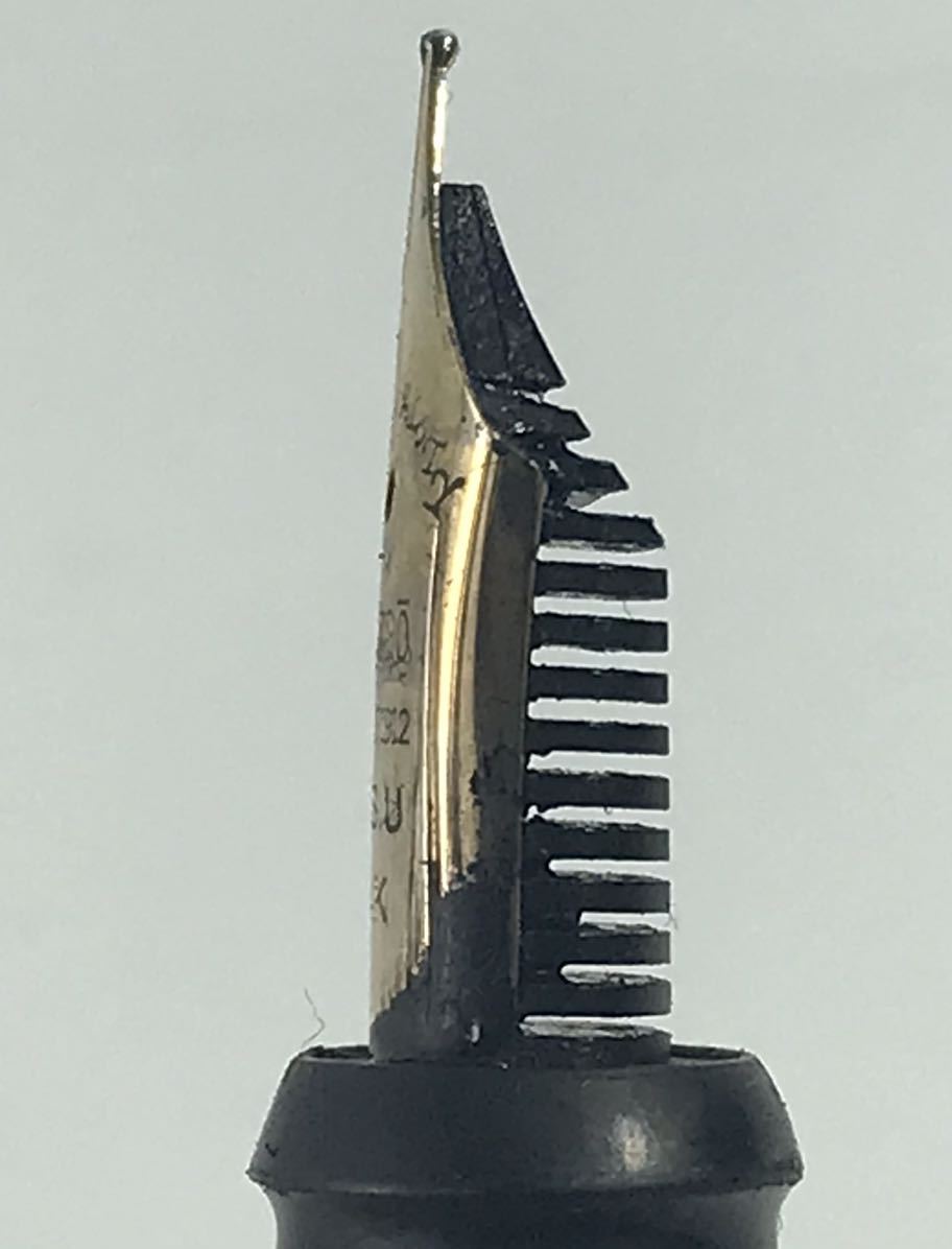 1000円〜■★筆記未確認★ 万年筆 大橋堂 18K ペン先14K JSU 1912 ブラック×ゴールド ★2299743-200★p3503