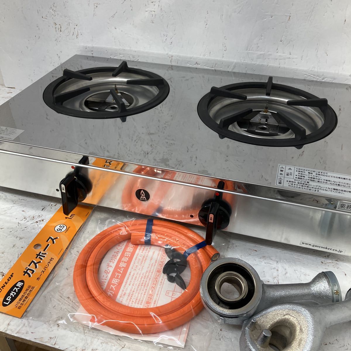 3 未使用 保管品 gascooker ガスクッカー 業務用 ガスコンロ ガス 