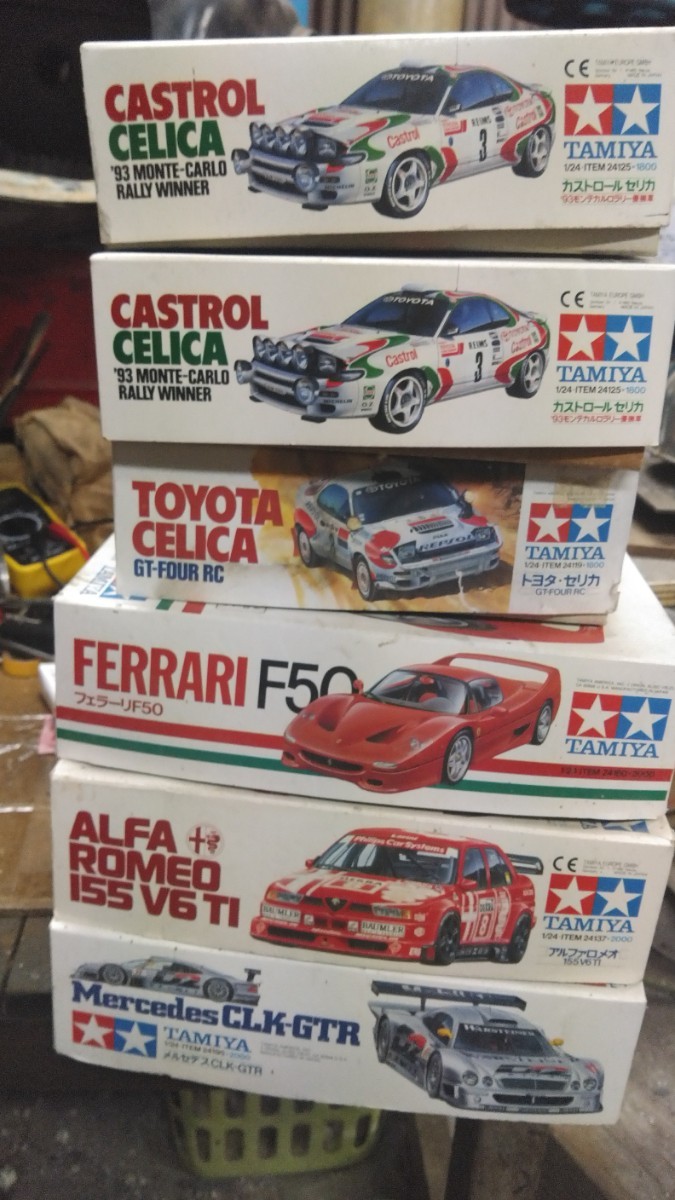 タミヤ1/24カストロールセリカ、トヨタセリカ、メルセデスCLK-GTR