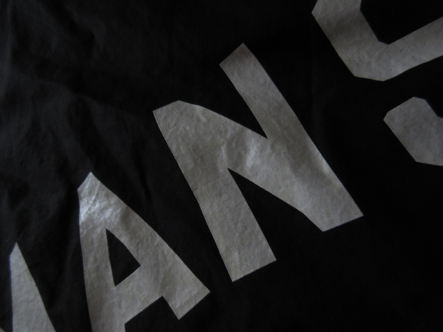 美品 R&D.M.Co- / オールドマンズテーラー OMT-SS930 PRINT LEISURE BAG BLACK / ファスナー トートバッグ レディース