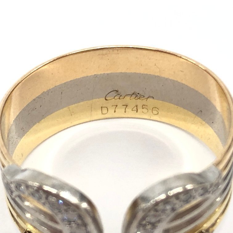 Cartier カルティエ K18 2Cリング 750刻印 D77456 総重量7.3g 17号 箱