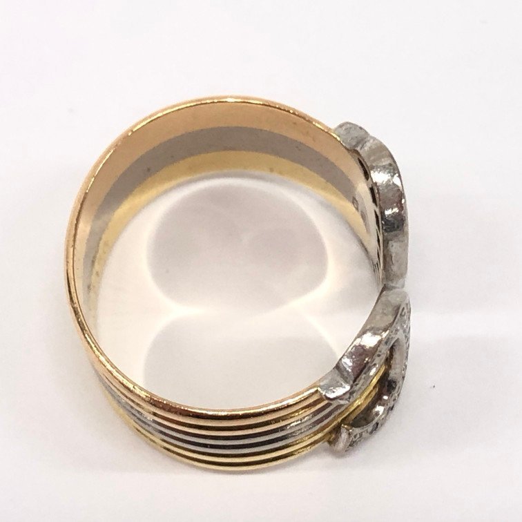 Cartier カルティエ K18 2Cリング 750刻印 D77456 総重量7.3g 17号 箱