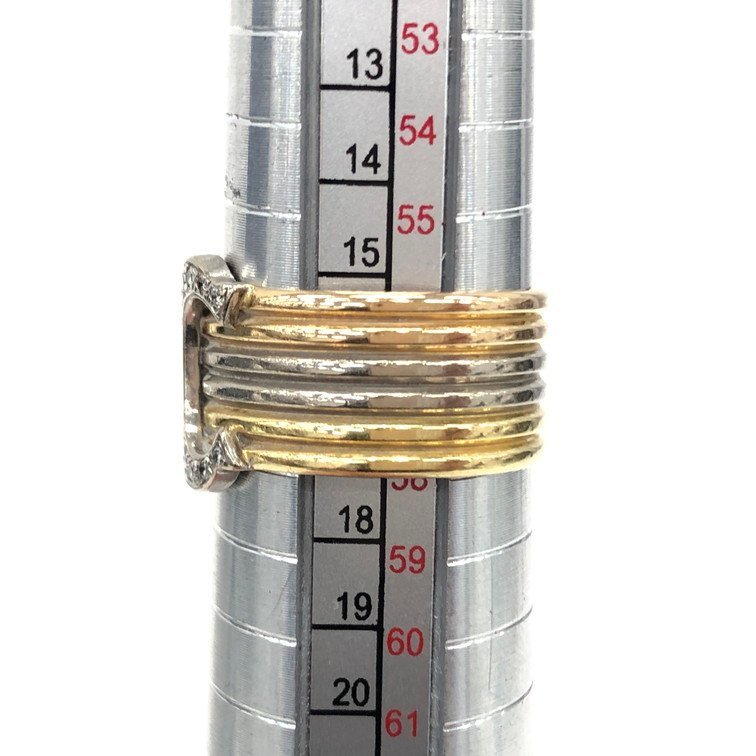 Cartier カルティエ K18 2Cリング 750刻印 D77456 総重量7.3g 17号 箱