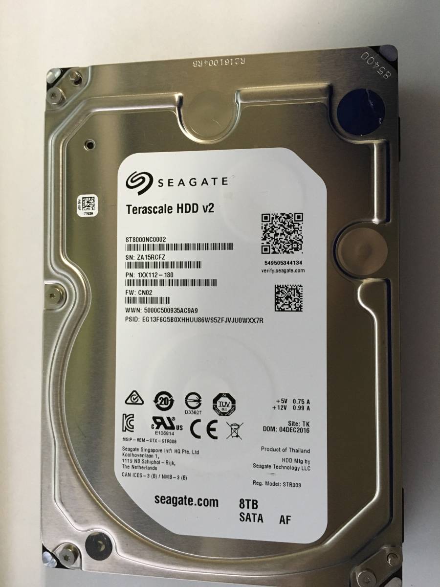 ジャンク Seagate 8TB Terascale Enterprise HDD 7200RPM 3.5 "" SATA 注意 N0.229