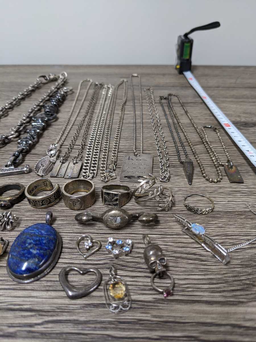 シルバーアクセサリーまとめて リング ブ ネックレス ブレス トップ