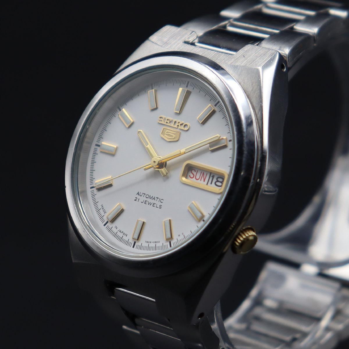 SEIKO 5 セイコー ファイブ 21石 自動巻き 7S26-02S0 Cal.7S26B 裏スケ 