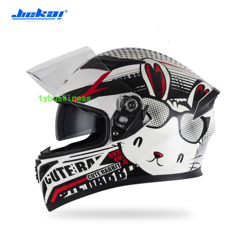 ダブルレンズフルフェイスオンロード用ヘルメットホワイトXXLサイズ ダブルレンズフルフェイスオンロード用ヘルメットホワイトXXLサイズ