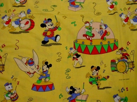 ミッキーミニー　ディズニー　サーカス柄　布団カバーシーツ　ビンテージ　美品