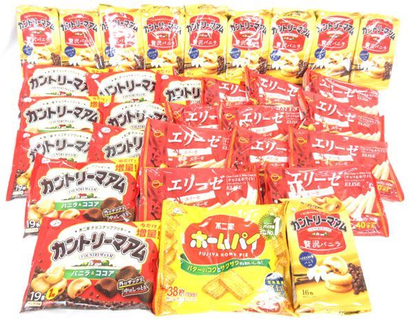 送料300円(税込)■az153■◎菓子(カントリーマアム・エリーゼ 等) 4種 31点【シンオク】