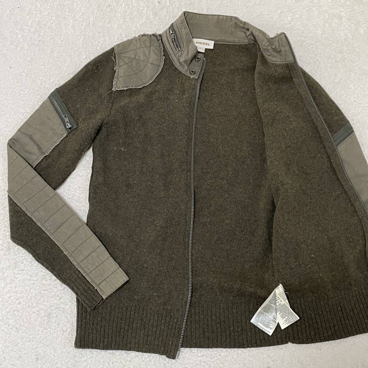 最終価格】【新品】DIESEL デニム&レザーコンビ半袖ジャケット DIESEL 