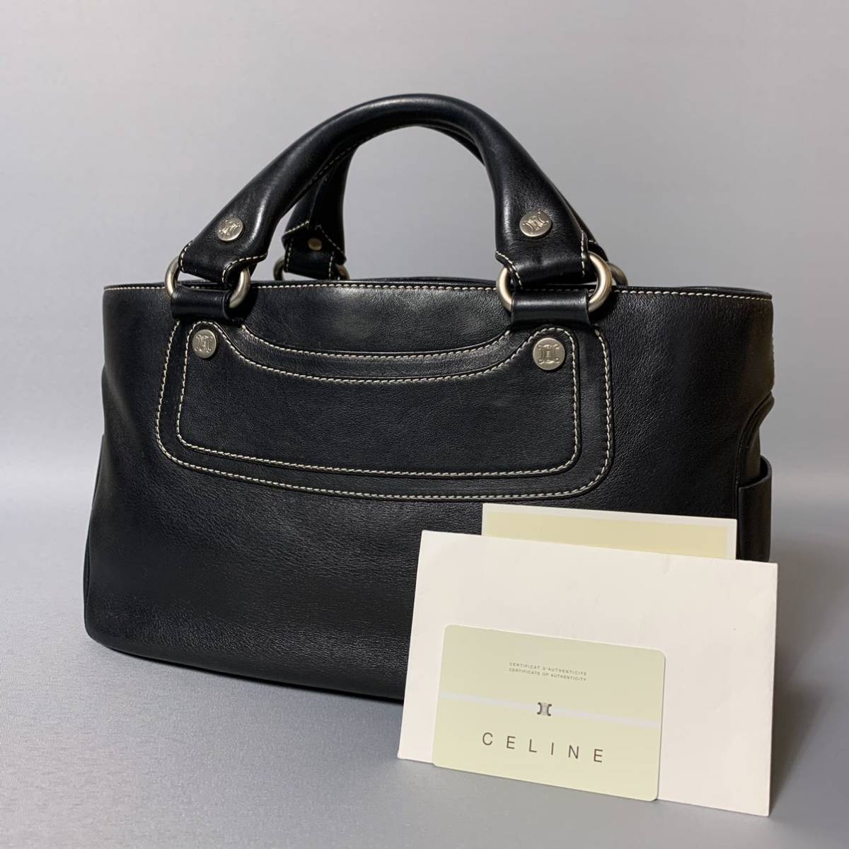 セリーヌ ブギーバッグ CELINE ハンドバッグ – Trip - レザー ブラック 