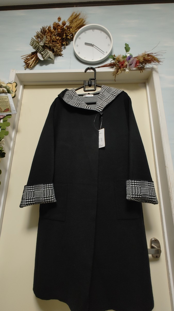 【新品】★大きいサイズ★LUCUORE★落ち着きのある色合いでシックで素敵なコート♪サイズ／LL