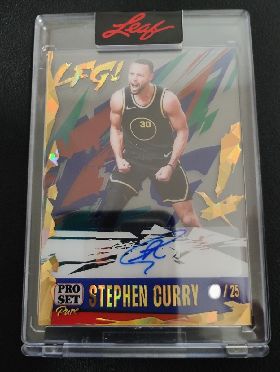 leaf pro set pure stephen curry auto /25 basketball auto card
