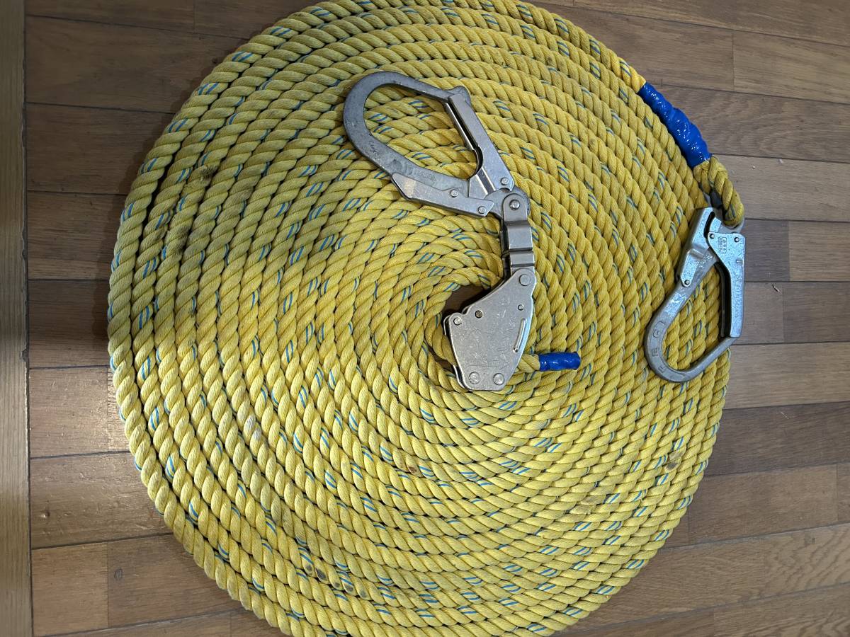 親綱　安全ロープ　約20m×2本　中古　送料込み　（い） 親綱 中古 安全ロープ 2026年最新Yahoo!オークション -親綱緊張器の中古品 約10m×2