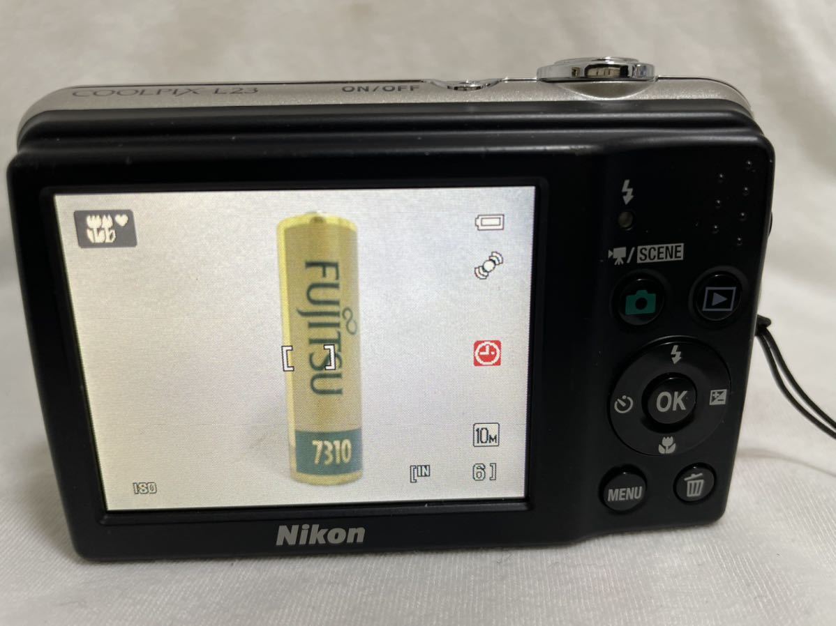 52) デジタルカメラ Nikon COOLPIX L23 動作OK 乾電池使用