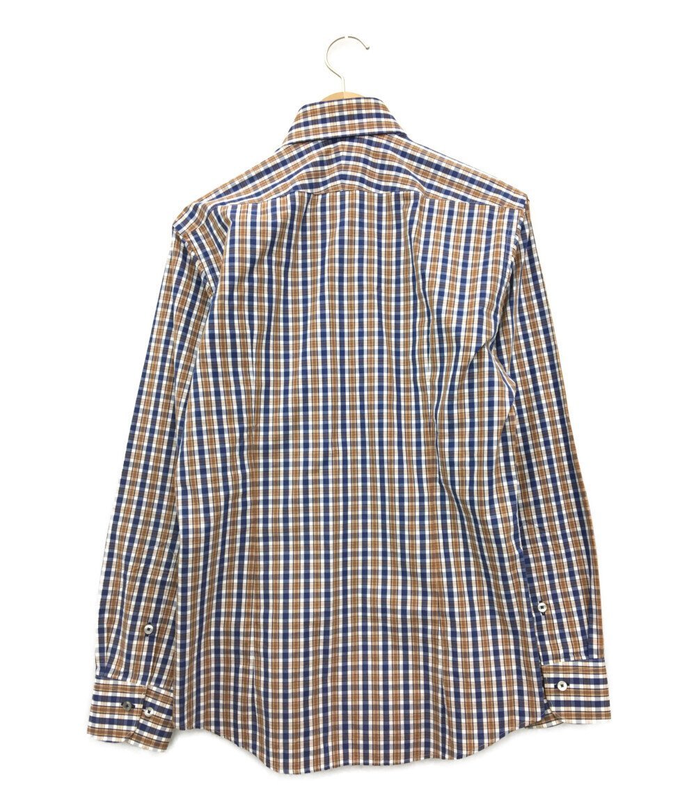 バーバリーブラックレーベル 長袖チェック柄シャツ メンズ 39 XL以上