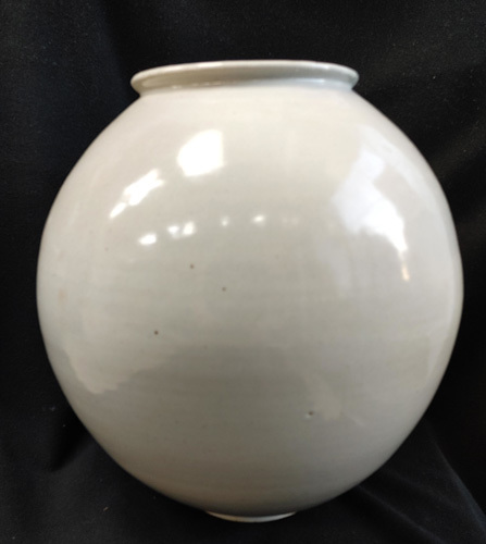 李朝期 白磁 提灯壷 丸形壷 大壺 有名な志賀直哉の壷の形 検 朝鮮陶磁