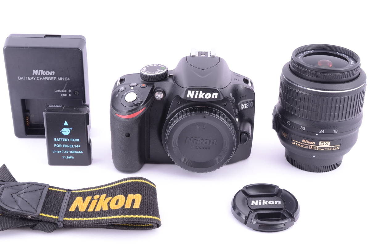 美品】ニコン Nikon D3200 ダブルレンズセット※ショット数1608回