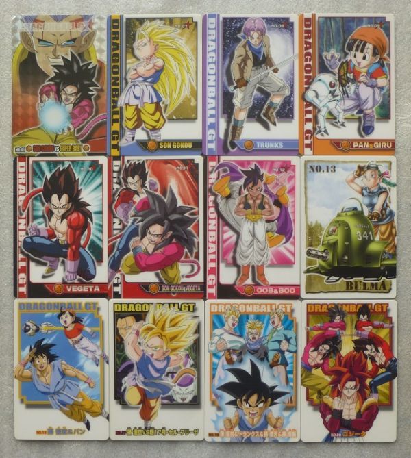 ドラゴンボールGT カードグミ 12枚セット 孫悟空 トランクス パン 